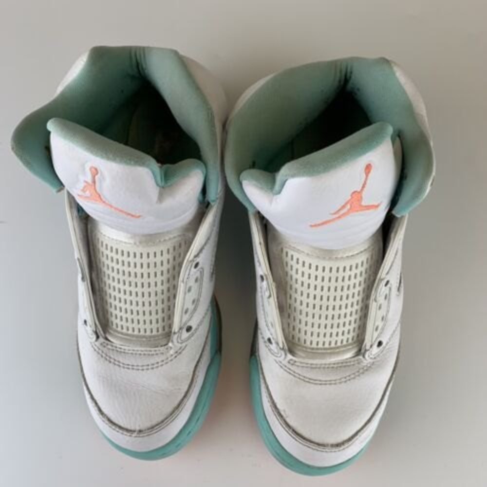 Air Jordan 5 Retro Light Aqua 2018 440892-100 Size 3.5 Women’s Size 5 - Picture 4 of 12